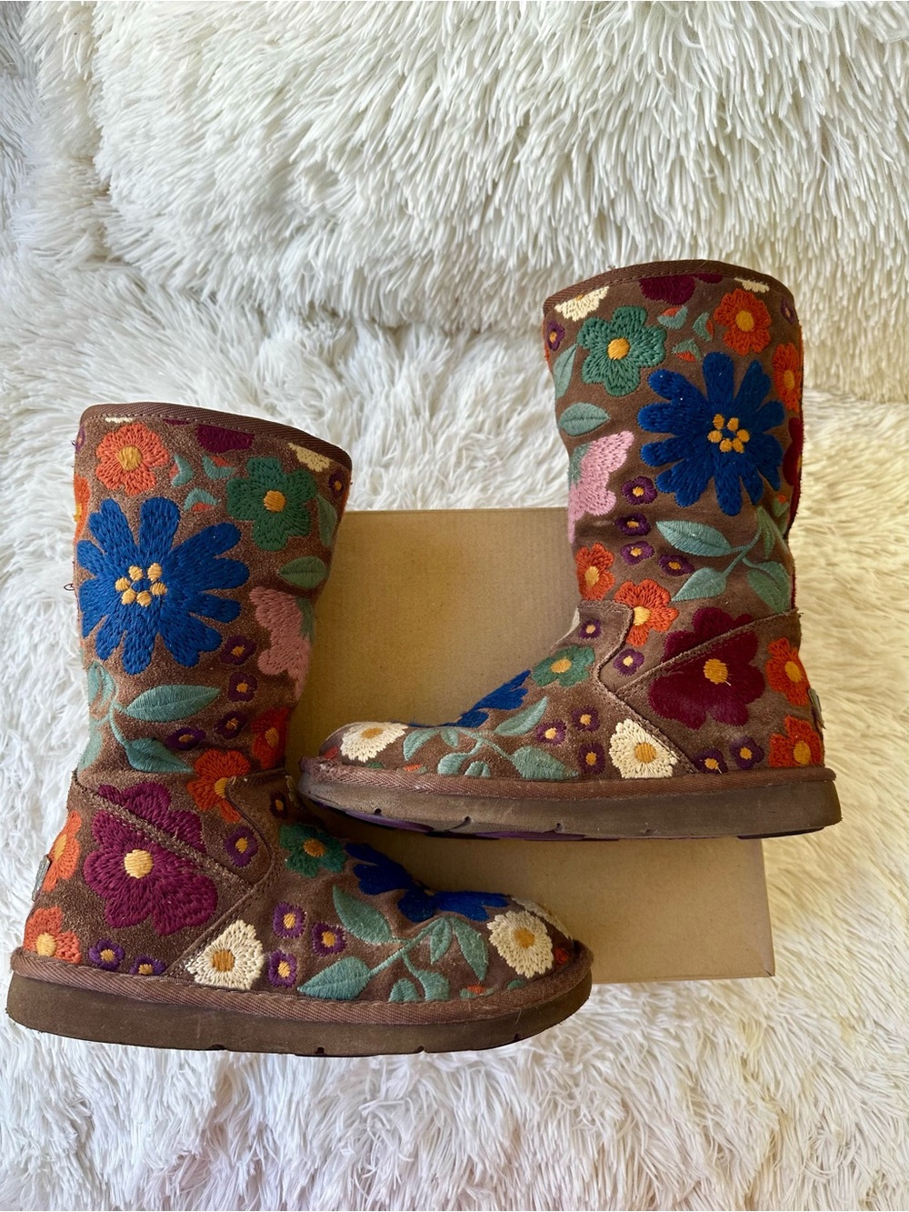 Vintage Y2K UGG Wahine Floral Embroidered Boots Women’s Size 5 Limited Edition - Picture 7 of 15